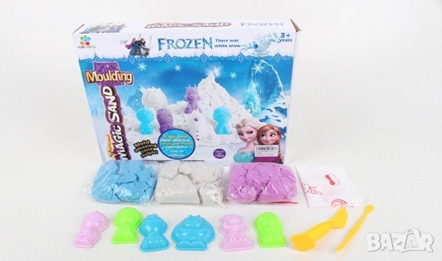 Комплект Кинетичен пясък с формички Замръзналото кралство