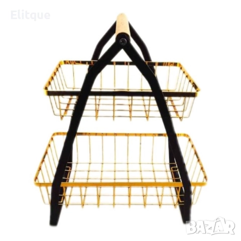 Кошница за плодове и зеленчуци 30 х 27 х 17 см, 2 етажа, снимка 4 - Други стоки за дома - 52853638