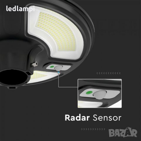 Соларно LED Градинско Тяло 10W Сензор Дистанционно IP65, снимка 8 - Соларни лампи - 38603825