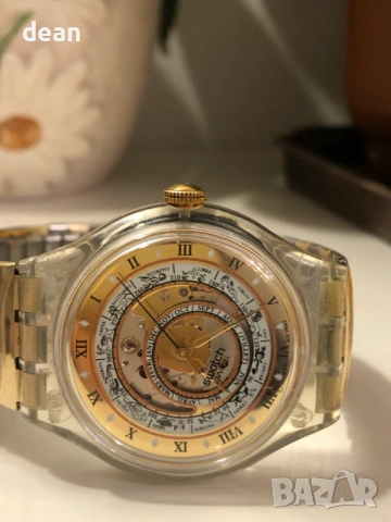 Watch Swatch Gold-colored automatic, снимка 2 - Мъжки - 53963262