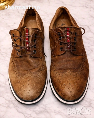 Prada N 44 Original Real Leather, снимка 2 - Мъжки боти - 53979423