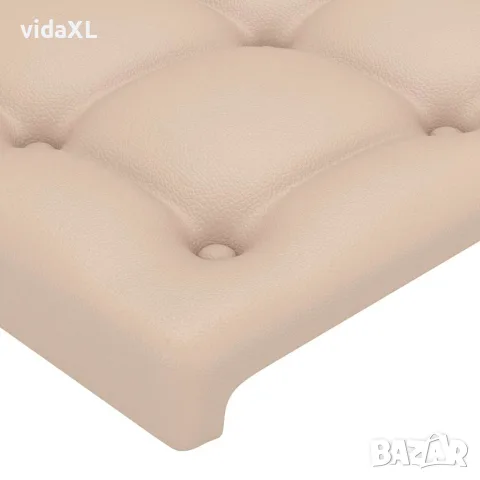 vidaXL Горна табла с уши, капучино, 163x23x118/128 см, изкуствена кожа, снимка 5 - Тоалетки - 56146621