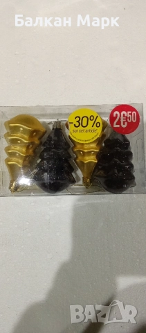 Коледни играчки за елха– Комплект от 4 броя (8 см) 🎅