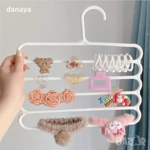 5368 Практична закачалка за панталони и поли на 5 нива, снимка 4 - Органайзери - 47690081