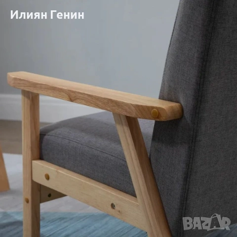 Фотьойл HOMCOM в скандинавски дизайн, акцентен стол, снимка 8 - Дивани и мека мебел - 54362636