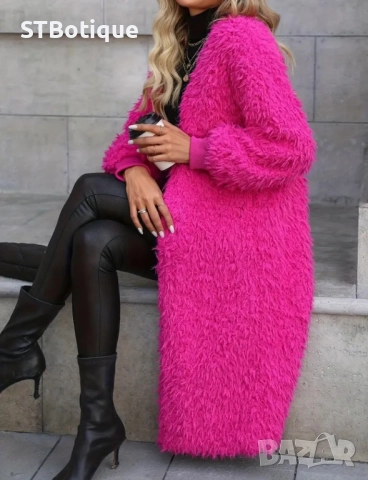 🌸 Елегантно розово палто от изкуствена кожа – STBoutique 🌸, снимка 3 - Палта, манта - 51940281