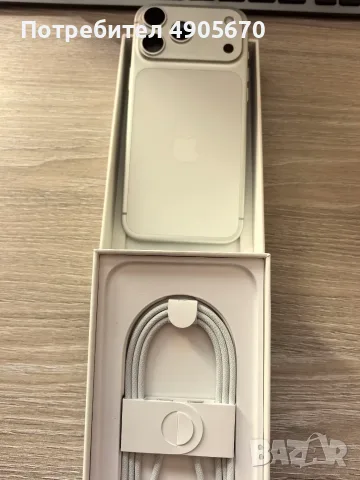 iPhone 17 Pro Max – ЧИСТО НОВ, ползван 1 ден (100% батерия, eSIM) + 5 КЕЙСА ПОДАРЪК, снимка 4 - Apple iPhone - 55989974