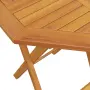 vidaXL Сгъваема градинска маса Ø60x75 см масивна акация, снимка 10