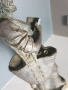 Josep Bofill статуетка резин 45см-6кг/испанска скулптура/фигура на четящо момиче с чанта и книга, снимка 10