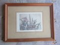 Картина офорт гравюра подписана , снимка 2