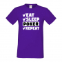 Мъжка тениска Poker,Eat,Sleep,Peker,Anime,Repeat,Ядене,Спане,Геймс,Подарък,Повторение,Празник,Игри, снимка 13