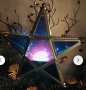 Стъклен син звезден фенер - Звездни свещници - Фенер за чаена свещ, снимка 8