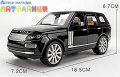 Метален джип със зук и светлини Range Rover черен 1/24, снимка 2