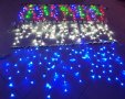 LED Висулки Мигащи 144, 4 цвята 3 х 60см Късо-дълго Коледа ЛЕД, снимка 5
