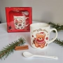6239 Коледна чаша Merry Christmas с мече и лъжичка, 180мл, снимка 3