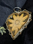 Винтидж медальон с алпийски еделвайс, снимка 4