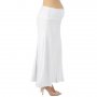 Бяла пола с широк ластичен колан-трико, снимка 1 - Дрехи за бременни - 37736817