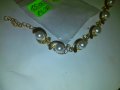 ДЕБЕЛО ПОЗЛАТЕНА ГРИВНА с ПЕРЛИ и КАМЪНИ 6151, снимка 3