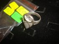 СТАР СРЕБЪРЕН ДАМСКИ ПРЪСТЕН със СЕДЕФ 925 ПРОБА 14993, снимка 4