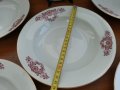 Стар български порцелан чинии дълбоки с златен кант, снимка 4