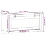 vidaXL Шкаф за обувки "Corona" 99x32x47 см бор масив, снимка 9