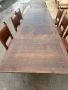 Масивна трапезна маса (разтегателна) с 6 стола 325см., снимка 7
