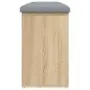 vidaXL Пейка за обувки, сонома дъб, 102x32x50 см, инженерно дърво, снимка 5