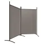 vidaXL Параван за стая, 2 панела, антрацит, 175x180 cм, текстил, снимка 4