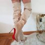 🔥Велурени чизми на ток🔥, снимка 1 - Дамски ботуши - 42783610