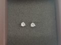 Нови сребърни обеци с камъни цирконий, снимка 1 - Обеци - 29475128