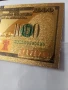 Позлатена с 24 карата злато релефна банкнота 100 долара с Доналд Тръмп, снимка 6
