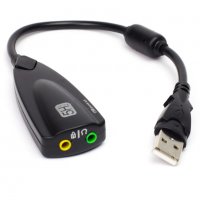 Преходник USB към Аудио 7.1, снимка 1 - Кабели и адаптери - 29260562