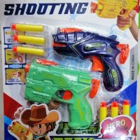 Детски комплект два пистолета с гумени стрели, снимка 1 - Други - 38789038