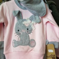 Бебешка блузка с панталонки, розов цвят, снимка 5 - Комплекти за бебе - 38469974