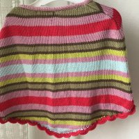 Пончо в пастелни цветове, снимка 3 - Детски пуловери и жилетки - 30815879