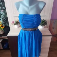 Синя рокля, снимка 1 - Рокли - 37876736