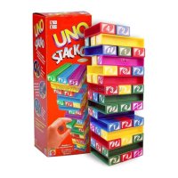 ЦВЕТНИ ПОДРЕЖДАЩИ БЛОКОВЕ UNO STACKO - СЕМЕЙНА ИГРА, снимка 1 - Образователни игри - 42718593