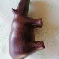 Дървен хипопотам , снимка 1 - Статуетки - 34557433
