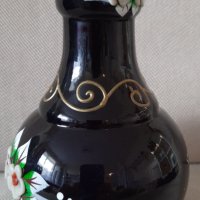 Стъклена рисувана ваза с 3Д елементи, снимка 3 - Вази - 42863922