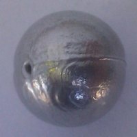 Олово за риболов - топче с дупка, снимка 1 - Такъми - 35501005