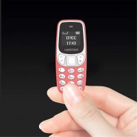 Мини телефон, BM10, с промяна на гласа, малък телефон, L8Star BM10, Nokia 3310 Нокия, розов, снимка 3 - Телефони с две сим карти - 37121993