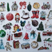 Дизайнерски скрапбук стикери Руска Коледа 35 бр - V071, снимка 1 - Други - 42467526