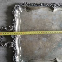 стара посребрена табла,поднос от месинг, снимка 4 - Други ценни предмети - 38648137