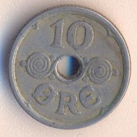 Дания 10 йоре 1924 година, снимка 1 - Нумизматика и бонистика - 38084999