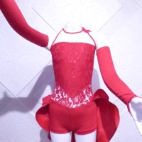 Червена детска рокля за спортни танци, снимка 1 - Детски рокли и поли - 42805395