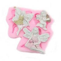 Ангел и фея феи силиконов молд форма фондан шоколад гипс декор, снимка 1 - Форми - 39956432