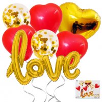 Комплект Балони "LOVE" /7 броя/, снимка 4 - Декорация за дома - 35367613