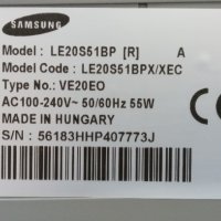 LCD телевизор Samsung НОМЕР 56. Model LE20551BP. 20инча 51см. РАБОТЕЩ. С дистанционно.  Внос от Герм, снимка 13 - Телевизори - 42614737