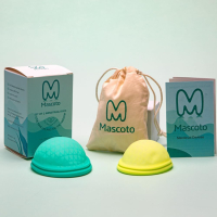 Mascoto® Комплект от 2 менструални чашки чаши за многократна употреба от медицински силикон + чанта, снимка 5 - Други - 44747656