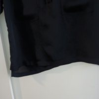 Копринена черна риза Massimo Dutti 42/L, снимка 8 - Ризи - 37257367